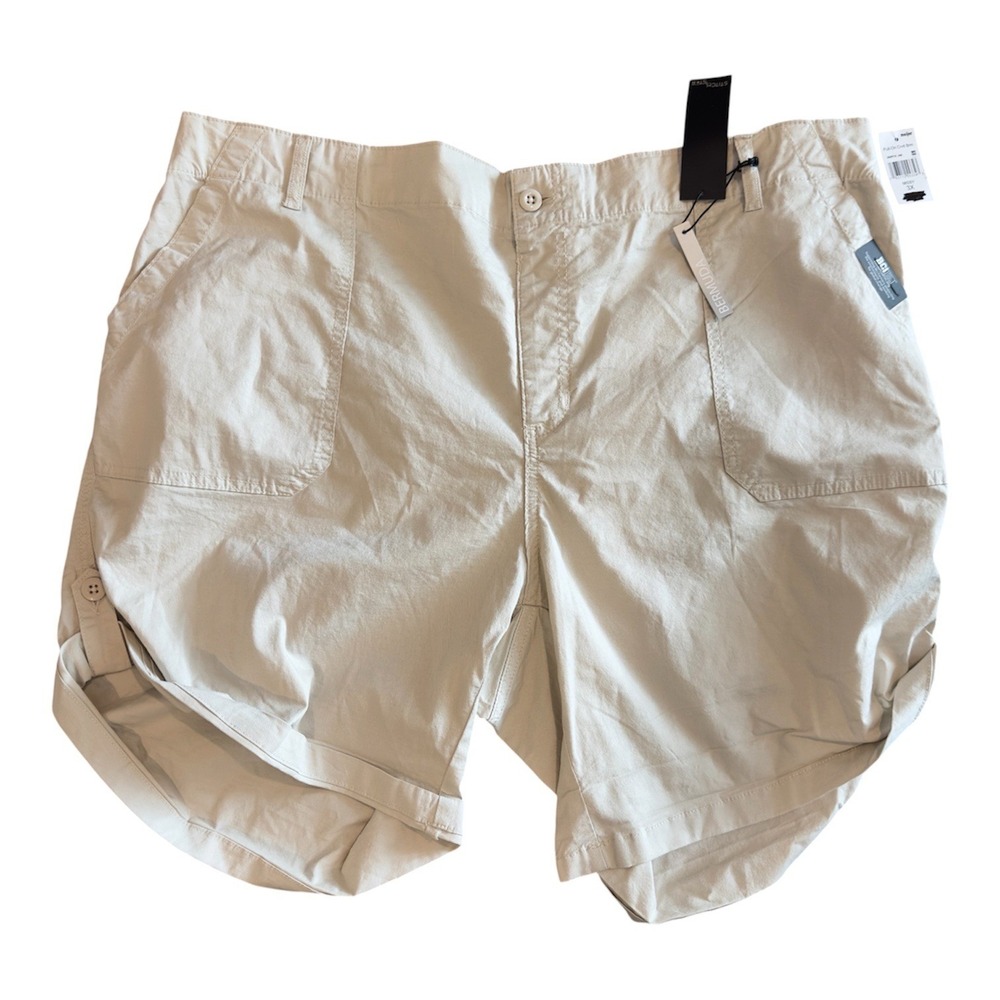 Stitch Star Womens 3X Beige Bermuda Shorts Pull-On Elastic Waist SS3501-3 NWT